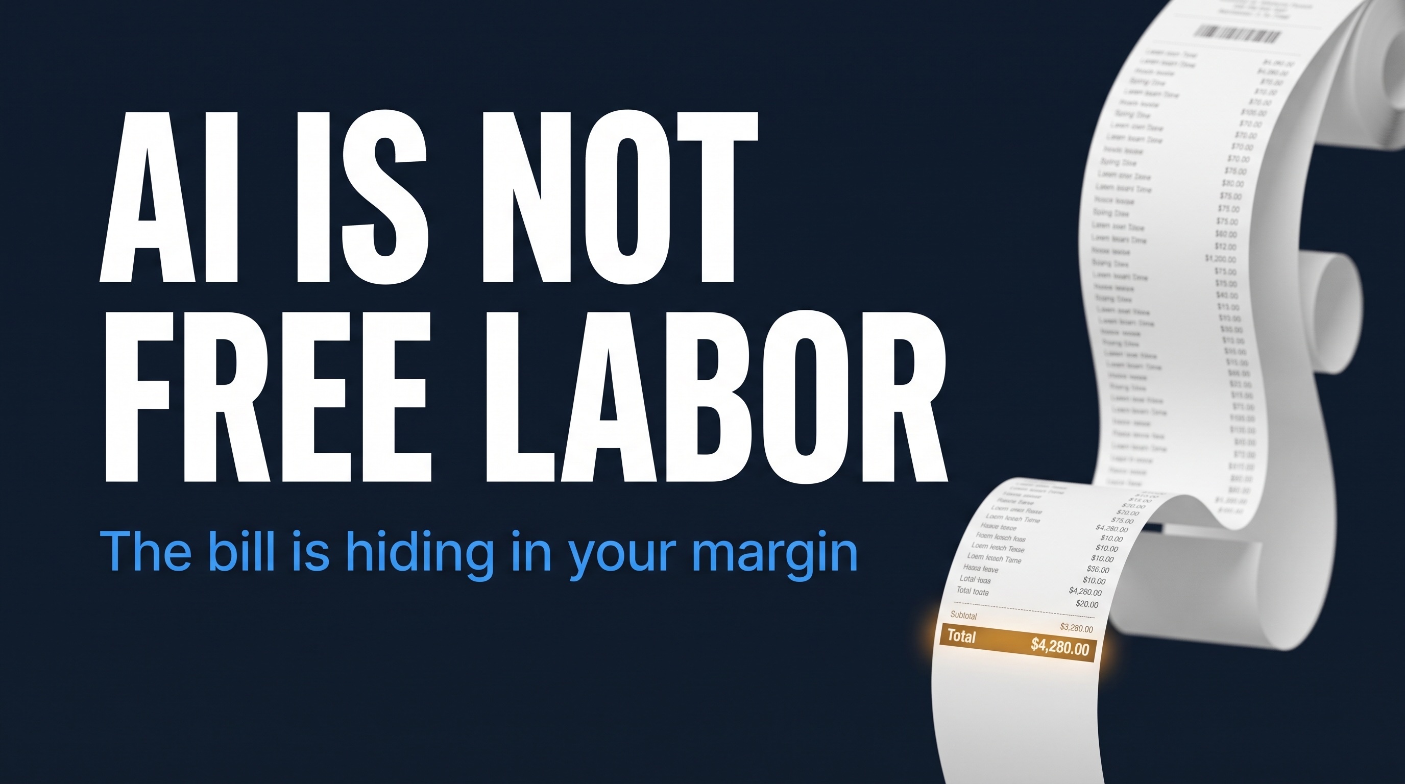 AI Is Not Free Labor. Here's the Bill Hiding in Your Agency's Margin