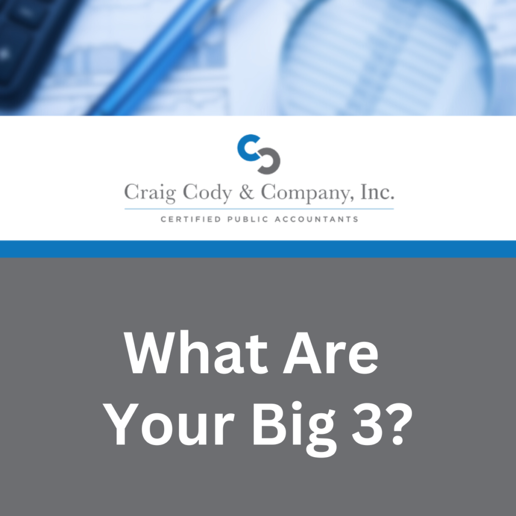 What Are Your Big 3?