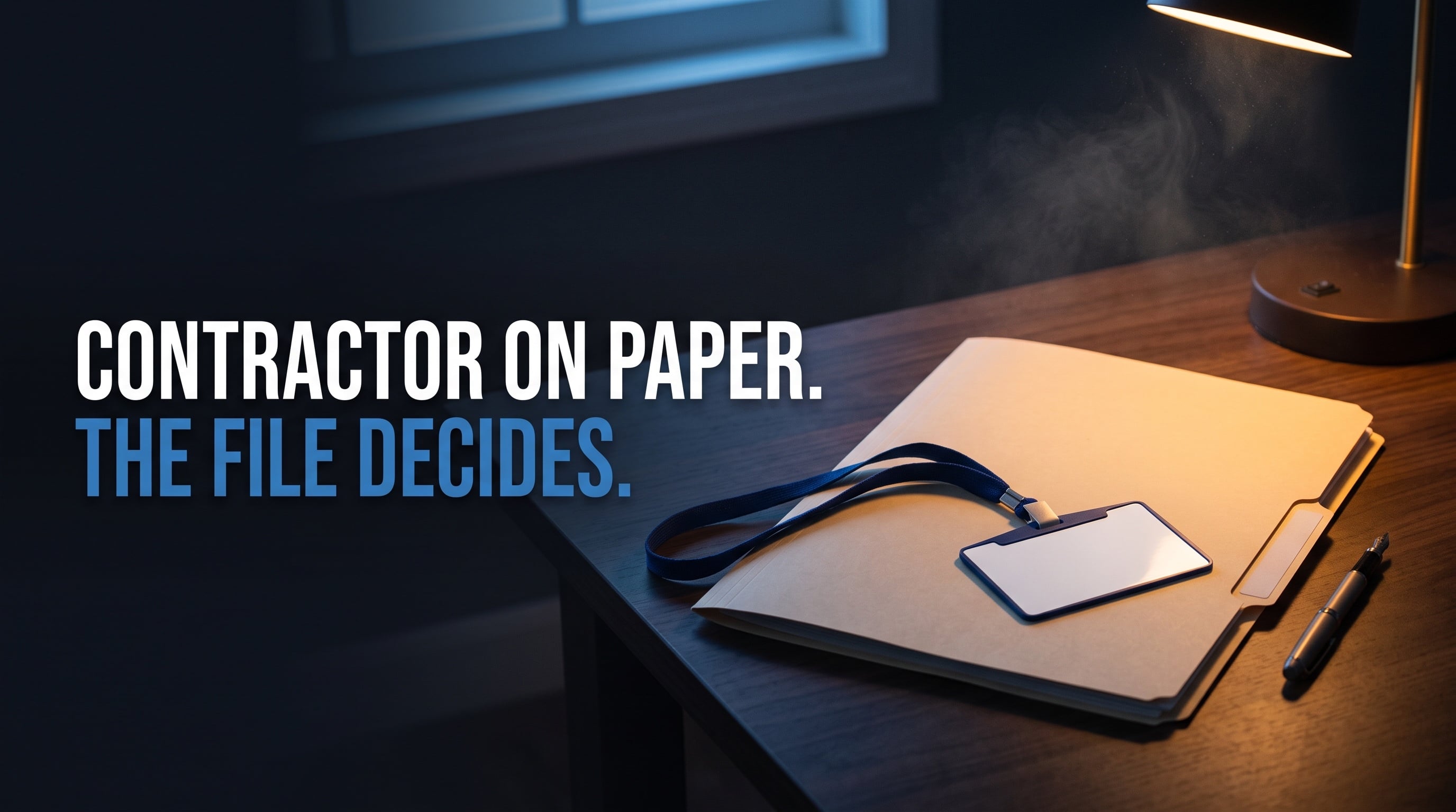 Are Your Agency's Contractors Actually Contractors? The Label Doesn't Decide. The File Does.