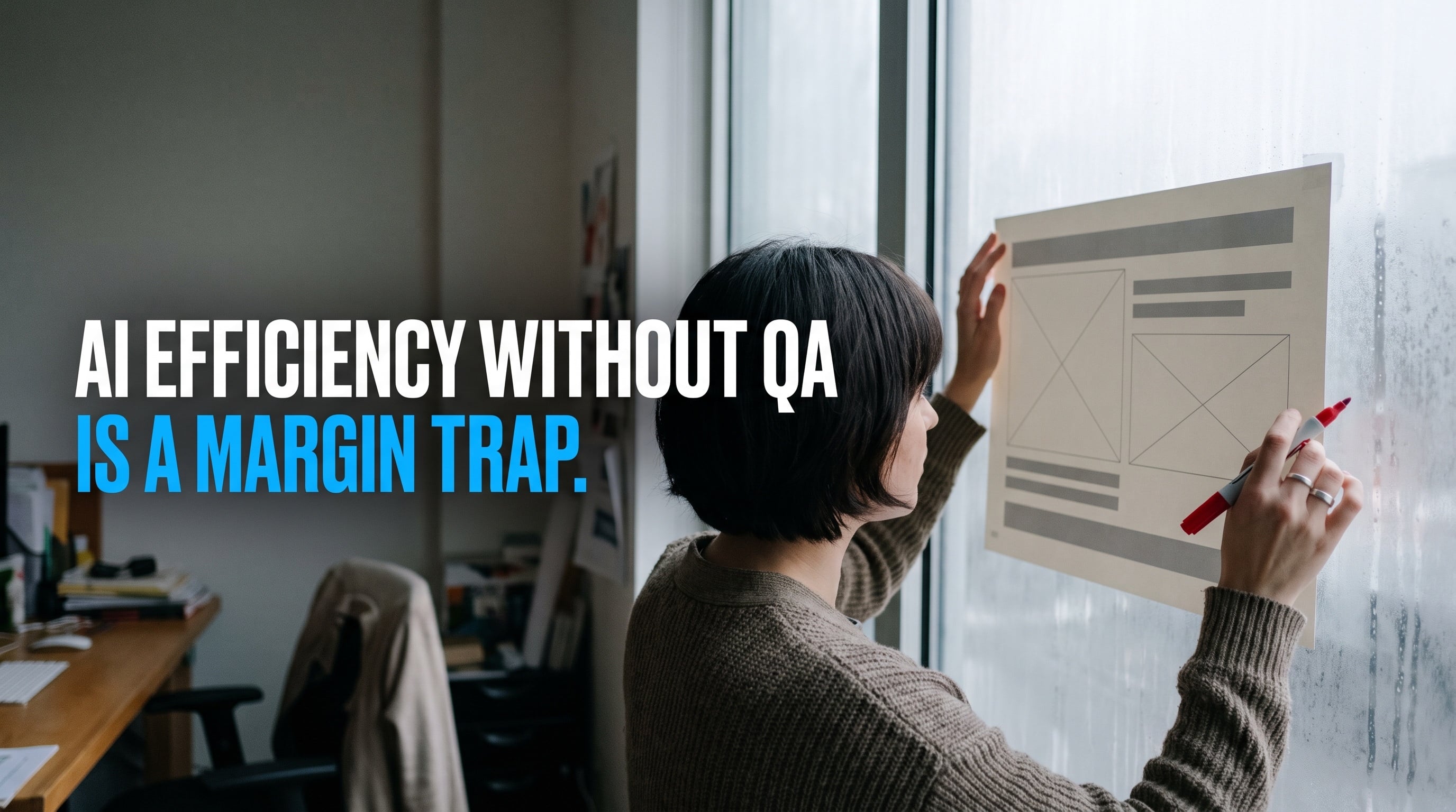 AI Efficiency Without QA Is a Margin Trap. Here Are the Four Numbers That Show Where the Hours Went.